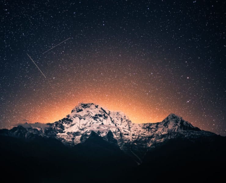 Star lit mountains