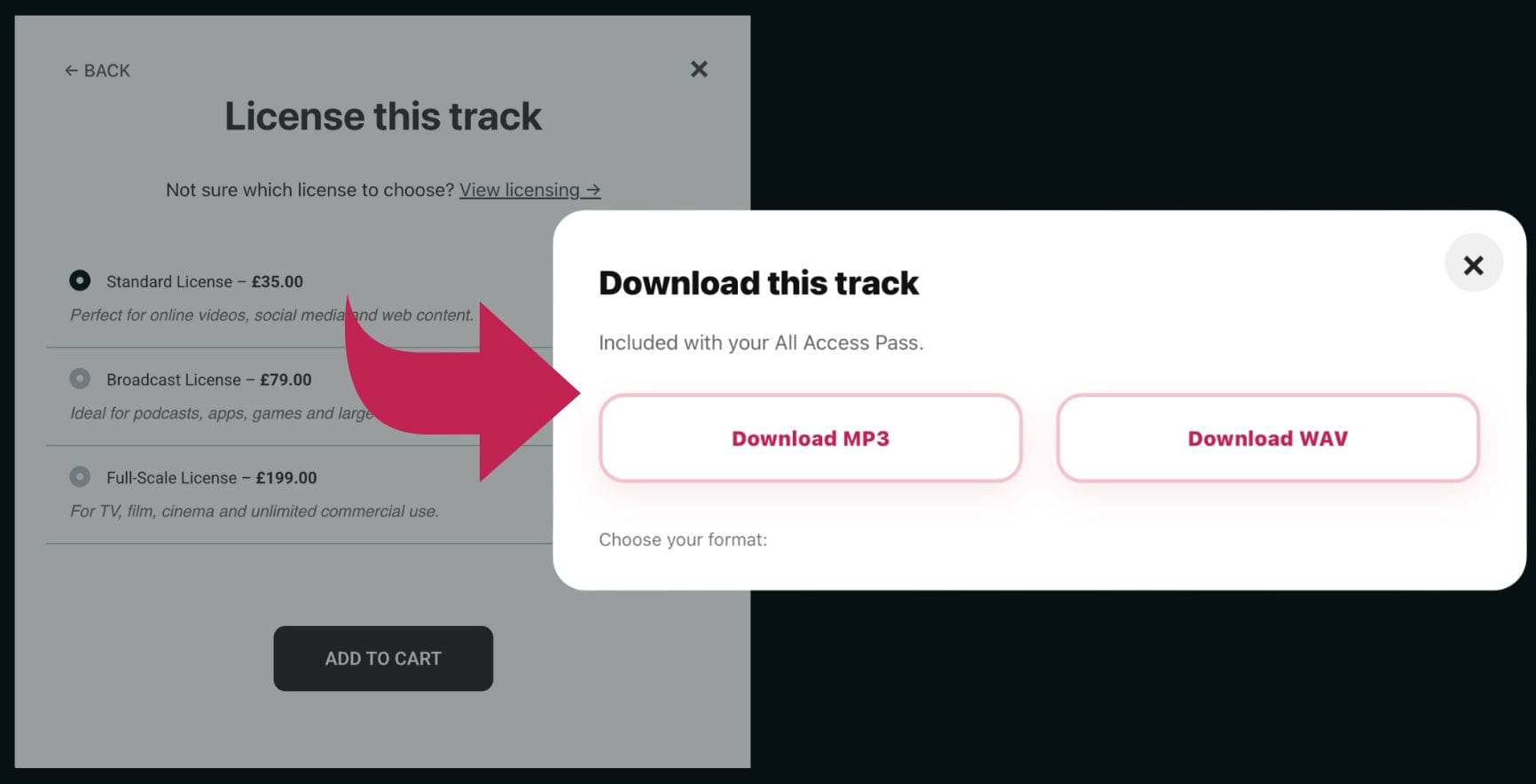 all access pass download options and music files