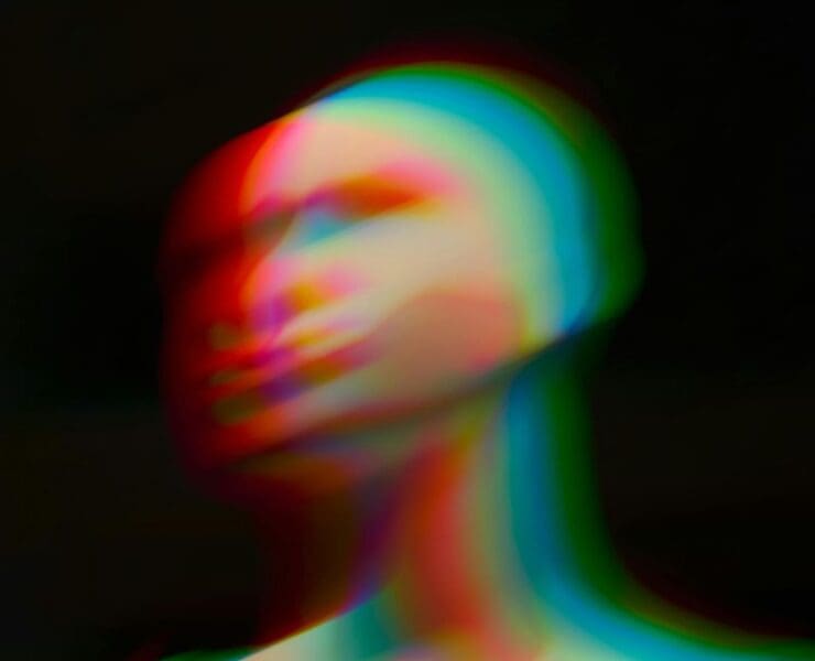 Abstract blurred human figure representing quiet revelation – royalty free documentary storytelling music