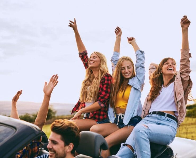 Upbeat indie rock royalty free music cover image for Weekend on Repeat by Scott Holmes Music