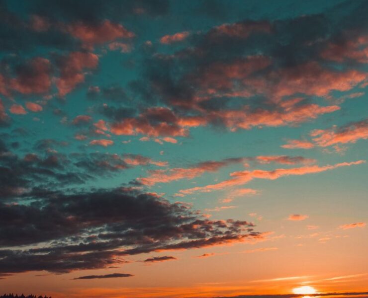 low view sunset